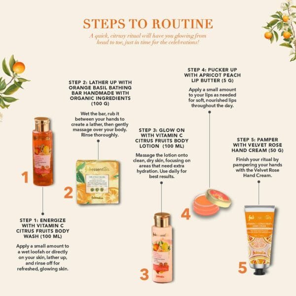 Citrus Bath & Body Gift Set - Pack of 5