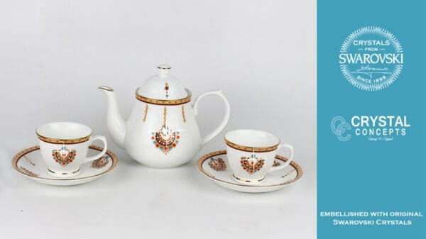 Crystal Concepts - Kettle Tea Set (Kettle, Mug & Saucer)