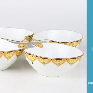 Crystal Concepts - Elliptical Bowl Embellished With Swarovski Crystals (Set Of 4 Bowls)