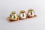 Crystal Concepts - Candy Jar Set Of 3 & Tray With Swarovski Crystals