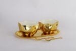 Crystal Concepts - Brass Set Of 2 Bowl Spoon With Swarovski Crystals