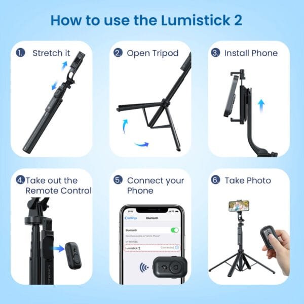 Lumistick 2 - Smart Selfie Stick